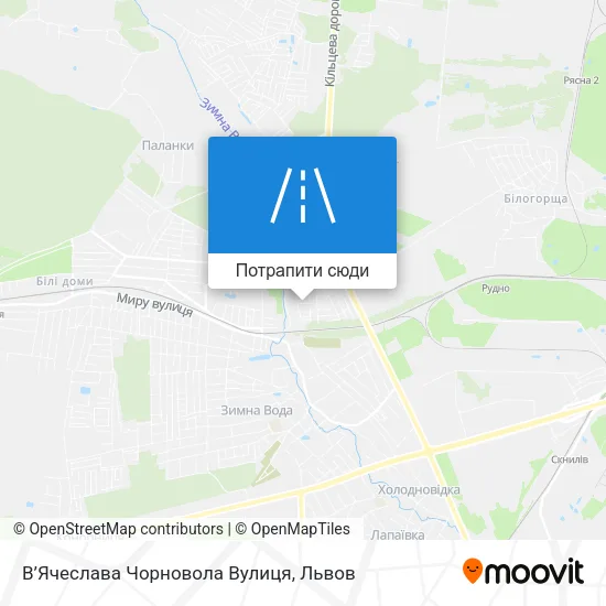 Карта В’Ячеслава Чорновола Вулиця