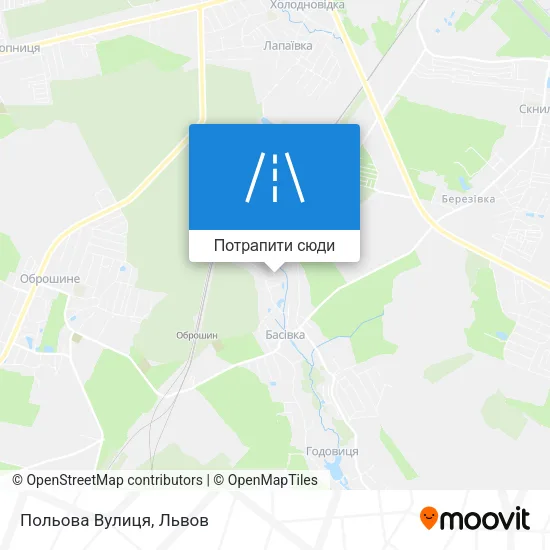 Карта Польова Вулиця