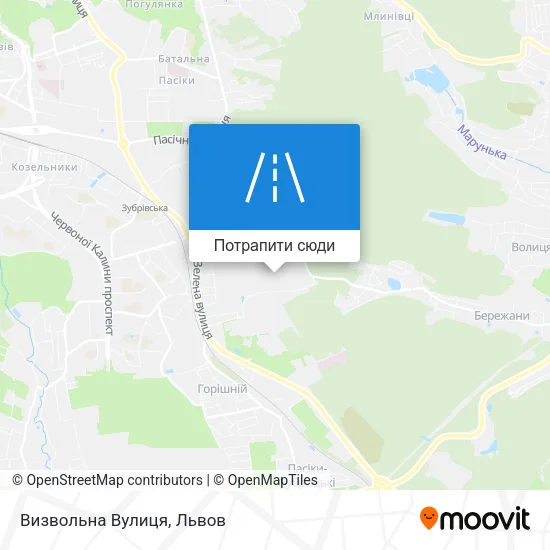 Карта Визвольна Вулиця