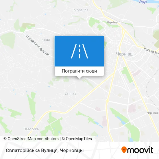 Карта Євпаторійська Вулиця