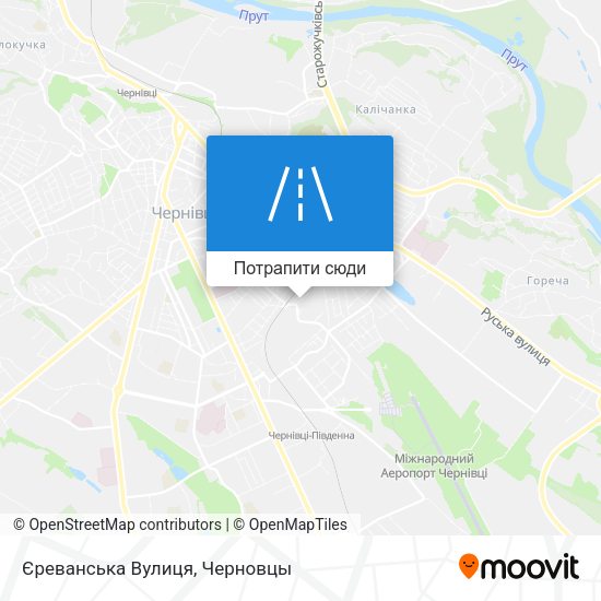 Карта Єреванська Вулиця