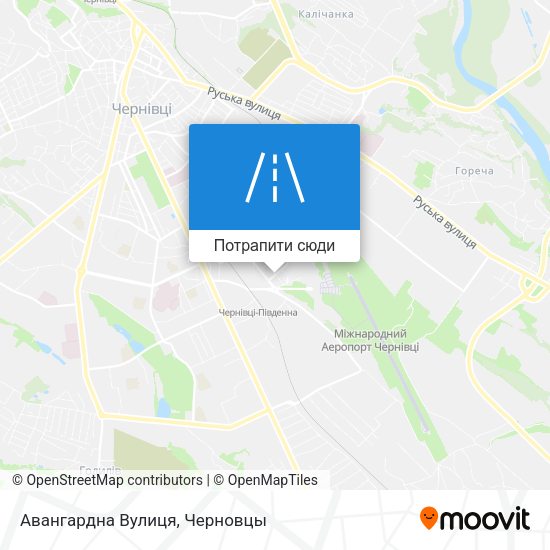 Карта Авангардна Вулиця