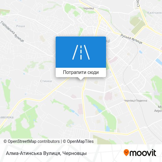 Карта Алма-Атинська Вулиця