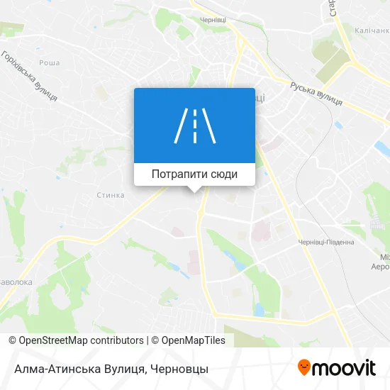 Карта Алма-Атинська Вулиця
