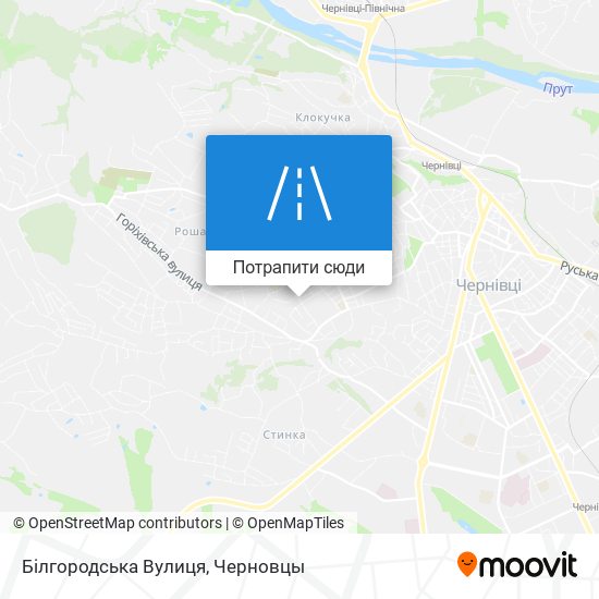 Карта Білгородська Вулиця