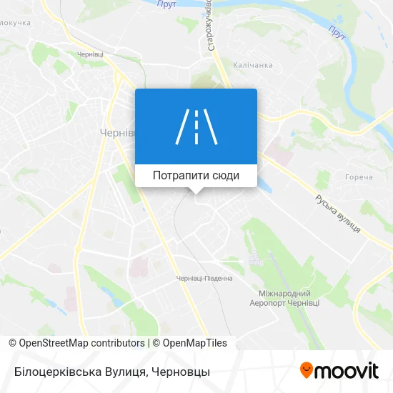 Карта Білоцерківська Вулиця