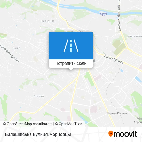 Карта Балашівська Вулиця
