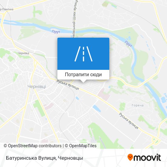 Карта Батуринська Вулиця