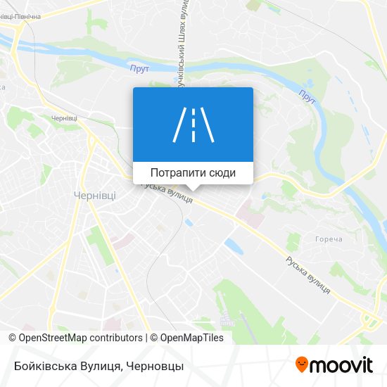 Карта Бойківська Вулиця