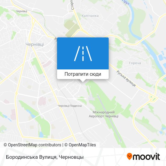Карта Бородинська Вулиця