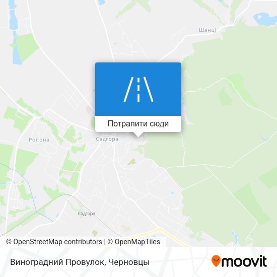 Карта Виноградний Провулок