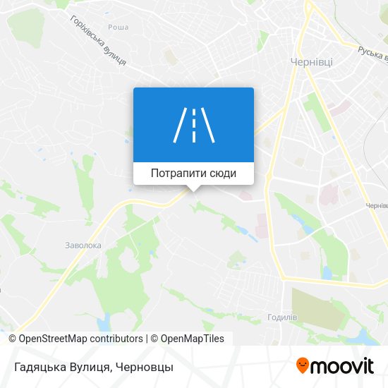 Карта Гадяцька Вулиця