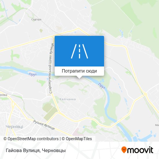 Карта Гайова Вулиця