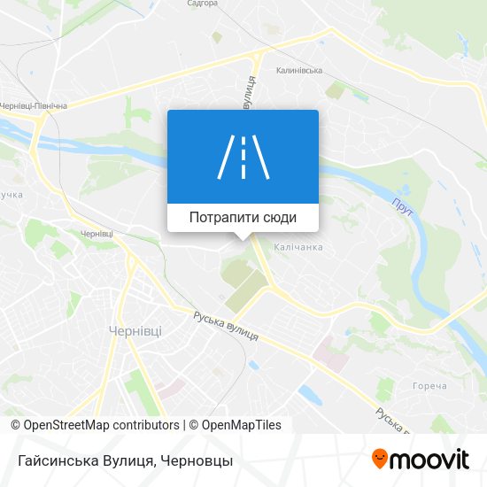 Карта Гайсинська Вулиця