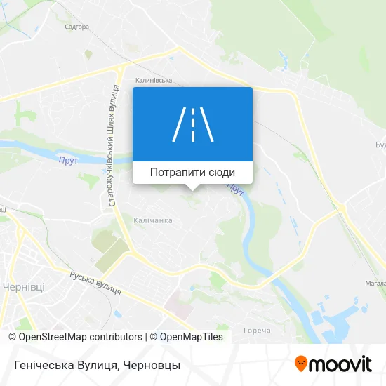 Карта Генічеська Вулиця