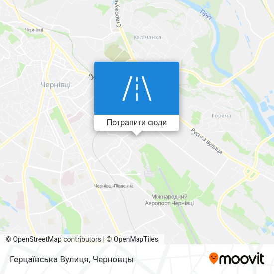 Карта Герцаївська Вулиця