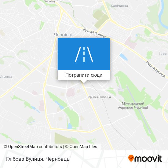 Карта Глібова Вулиця