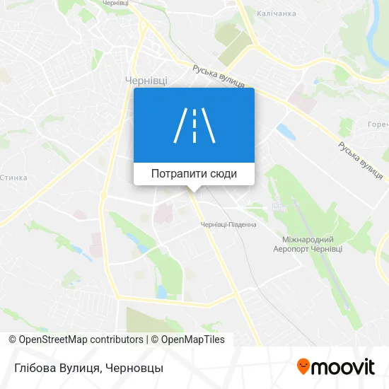 Карта Глібова Вулиця