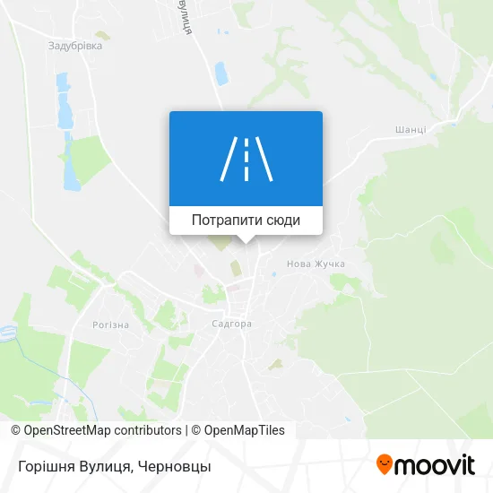 Карта Горішня Вулиця
