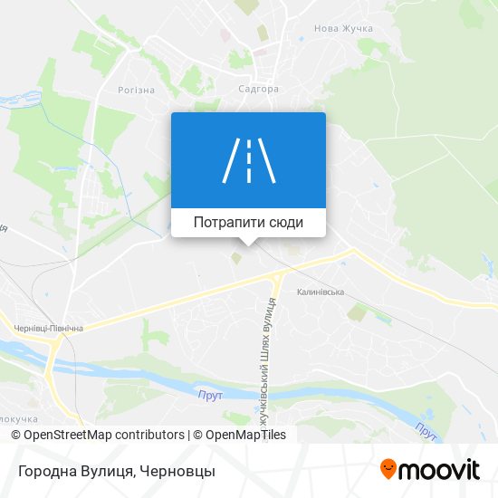 Карта Городна Вулиця