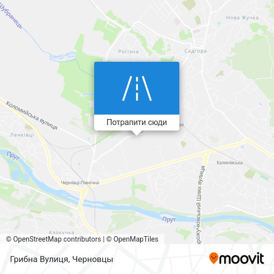 Карта Грибна Вулиця