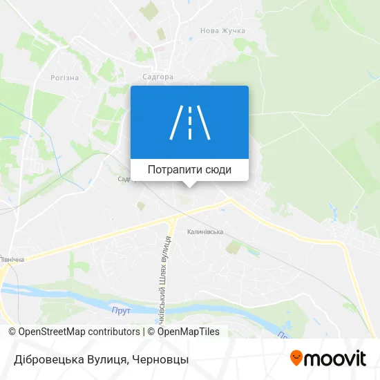 Карта Дібровецька Вулиця