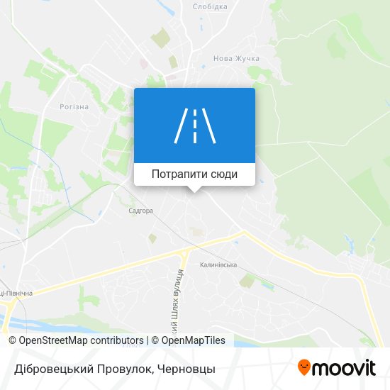 Карта Дібровецький Провулок