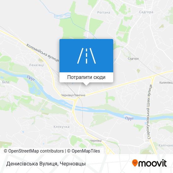 Карта Денисівська Вулиця