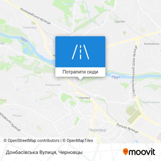 Карта Донбасівська Вулиця