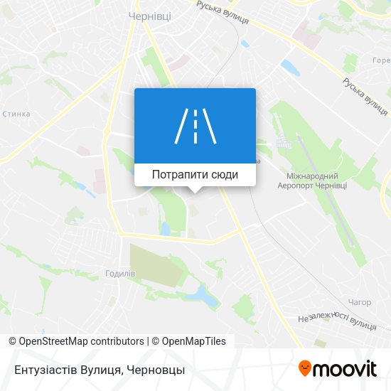 Карта Ентузіастів Вулиця