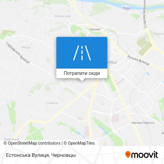 Карта Естонська Вулиця