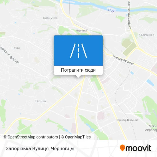 Карта Запорізька Вулиця