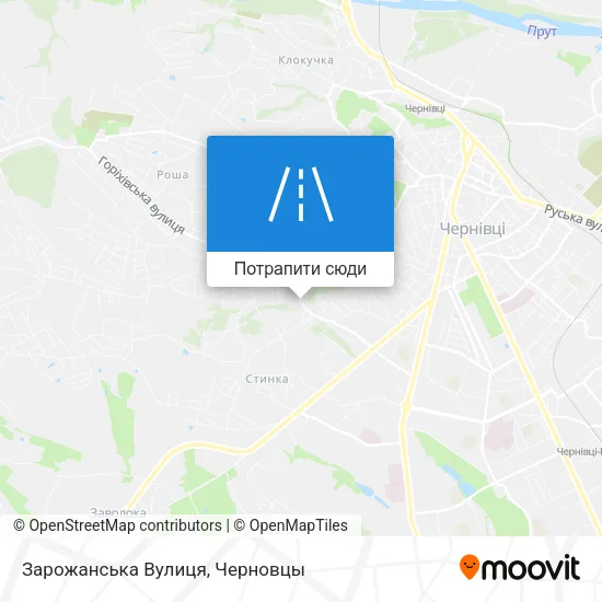 Карта Зарожанська Вулиця
