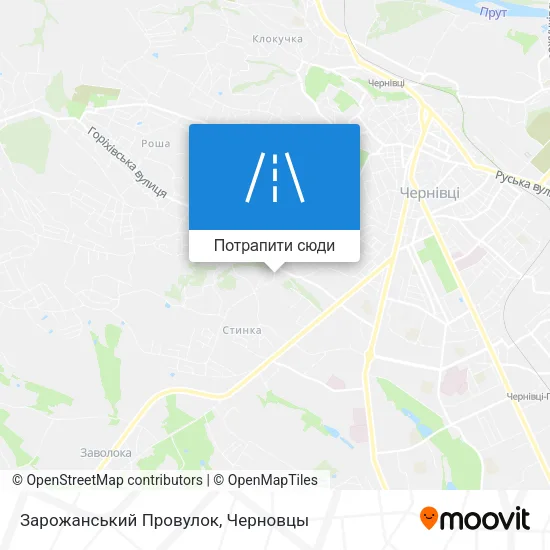 Карта Зарожанський Провулок
