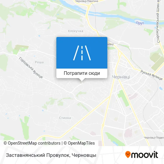 Карта Заставнянський Провулок
