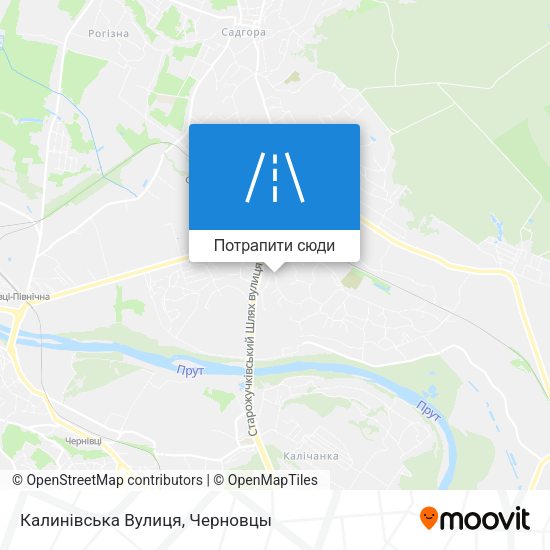 Карта Калинівська Вулиця