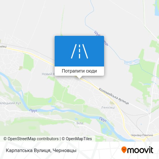 Карта Карпатська Вулиця