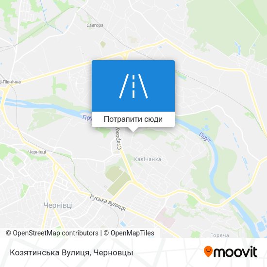 Карта Козятинська Вулиця
