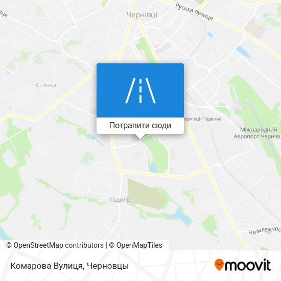 Карта Комарова Вулиця