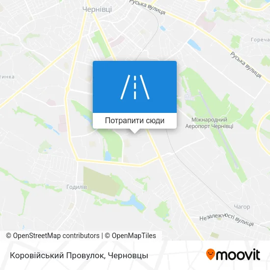 Карта Коровійський Провулок