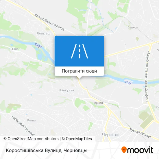Карта Коростишівська Вулиця