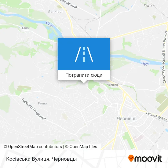 Карта Косівська Вулиця