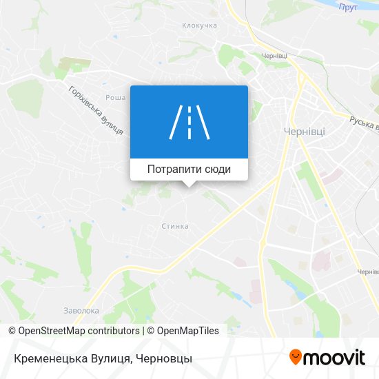 Карта Кременецька Вулиця