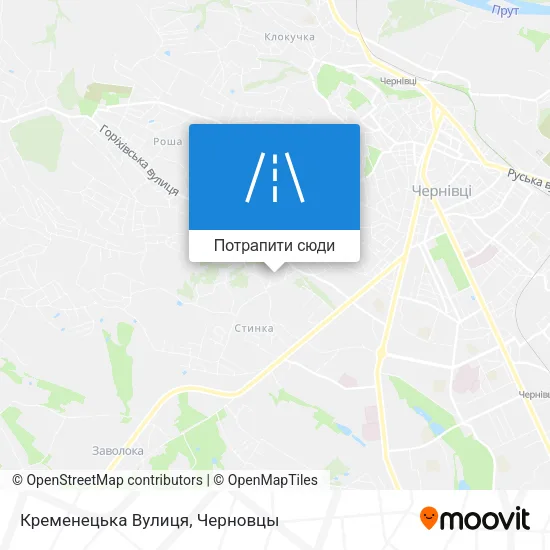 Карта Кременецька Вулиця