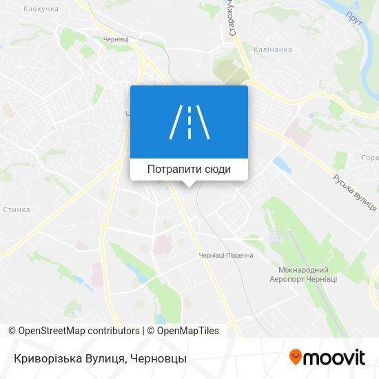 Карта Криворізька Вулиця