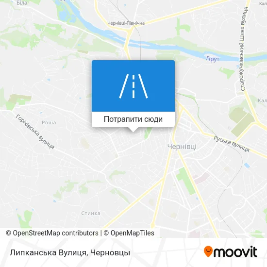 Карта Липканська Вулиця