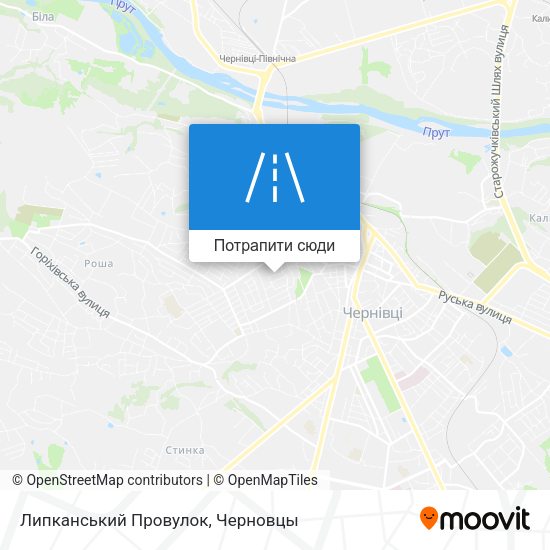 Карта Липканський Провулок
