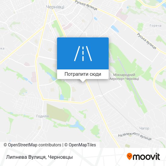 Карта Липнева Вулиця