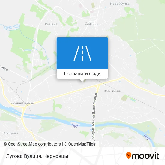 Карта Лугова Вулиця