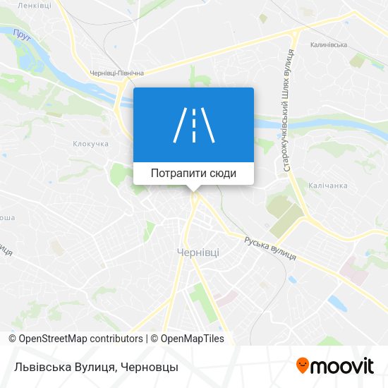 Карта Львівська Вулиця
